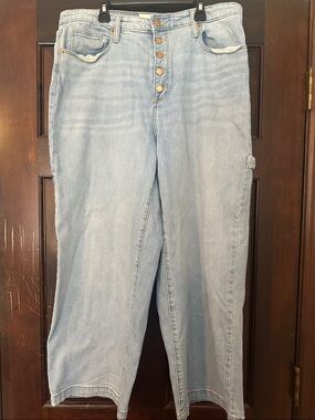 Universal Thread Light Blue High-Rise Wide Leg Carpenter Style Jeans